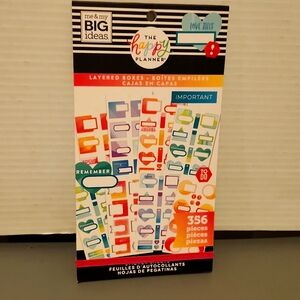 Layered Boxes- Happy Planner Stickers 356 pieces